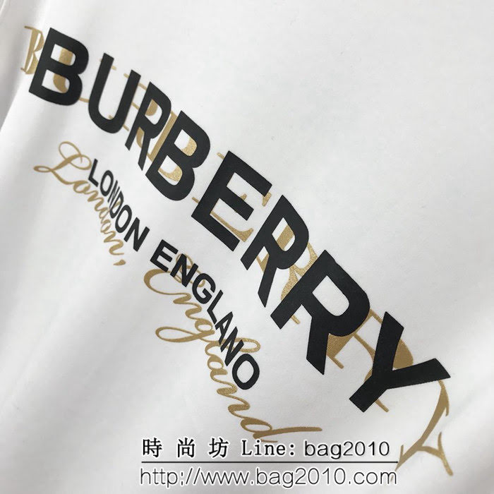 BURBERRY巴寶莉 專櫃最新限量款 雙層字母印花logo 純棉短袖 百搭情侶款 ydi1238